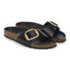 Madrid Big Buckle de charol de piel natural