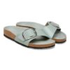 Madrid Big Buckle de charol de piel natural