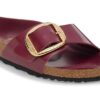 Madrid Big Buckle de charol de piel natural