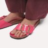 Madrid Big Buckle de charol de piel natural