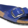 Madrid Big Buckle de charol de piel natural