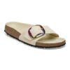 Madrid Big Buckle de piel nobuk natural