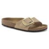 Madrid Big Buckle de piel nobuk natural