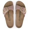 Madrid Big Buckle de piel nobuk natural