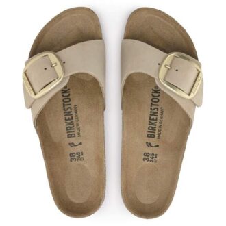 Madrid Big Buckle de piel nobuk natural