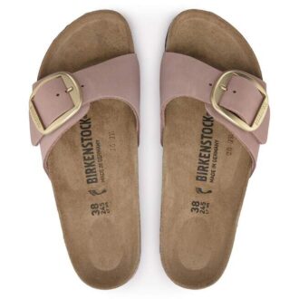 Madrid Big Buckle de piel nobuk natural