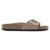 Madrid Big Buckle de piel nobuk natural