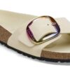 Madrid Big Buckle de piel nobuk natural