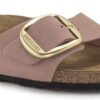 Madrid Big Buckle de piel nobuk natural
