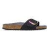 Madrid Big Buckle de piel nobuk negra