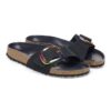 Madrid Big Buckle de piel nobuk negra