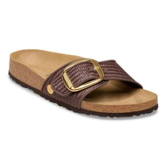 Madrid Big Buckle de rafia textil
