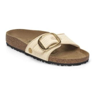 Madrid Big Buckle de rafia textil