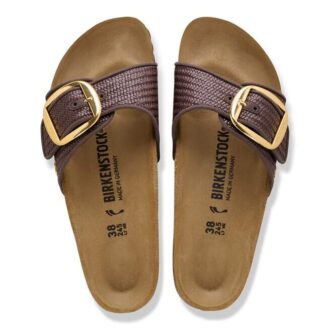 Madrid Big Buckle de rafia textil