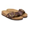 Madrid Big Buckle de rafia textil