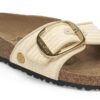 Madrid Big Buckle de rafia textil