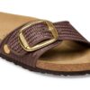 Madrid Big Buckle de rafia textil