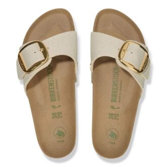 Madrid Big Buckle Lona textil color cáscara de huevo