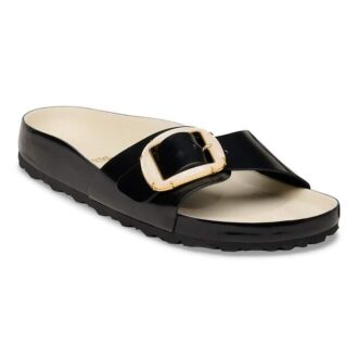 Madrid con Big Buckle y charol de cuero natural perlado