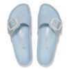 Madrid con Big Buckle y charol de cuero natural perlado