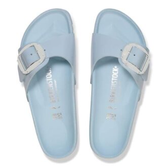 Madrid con Big Buckle y charol de cuero natural perlado