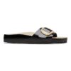 Madrid con Big Buckle y charol de cuero natural perlado