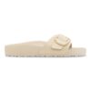 Madrid con Big Buckle y charol de cuero natural perlado