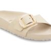 Madrid con Big Buckle y charol de cuero natural perlado