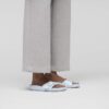 Madrid con Big Buckle y charol de cuero natural perlado