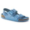 Milano Big Buckle de charol de piel natural