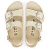 Milano Big Buckle de charol de piel natural