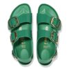 Milano Big Buckle de charol de piel natural