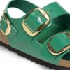 Milano Big Buckle de charol de piel natural