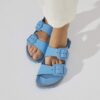 Milano Big Buckle de charol de piel natural