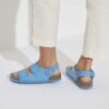 Milano Big Buckle de charol de piel natural