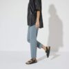 Milano Big Buckle de charol de piel natural