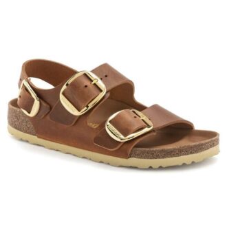 Milano Big Buckle de cuero natural aceitado