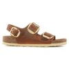 Milano Big Buckle de cuero natural aceitado