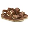 Milano Big Buckle de cuero natural aceitado