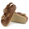 Milano Big Buckle de cuero natural aceitado