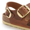 Milano Big Buckle de cuero natural aceitado