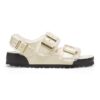 Milano Shearling Cuero natural y piel de oveja, color crudo brillante