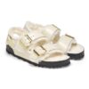 Milano Shearling Cuero natural y piel de oveja, color crudo brillante