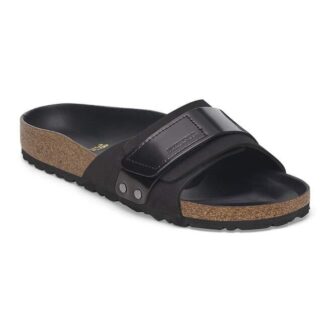 Oita de piel nobuck negra