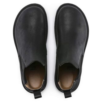 Stalon de piel nobuk negra