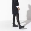 Stalon de piel nobuk negra