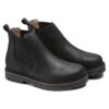 Stalon de piel nobuk negra