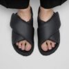 Theda Cross Strap de cuero natural
